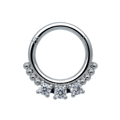 Shiny Zircons Piercing Nose Bridge Jewelry Hinged Segment Piercing Jewelry