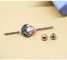 AB Crystal Gem Real Industrial Piercing Jewelry Externally Threaded 14G 38mm